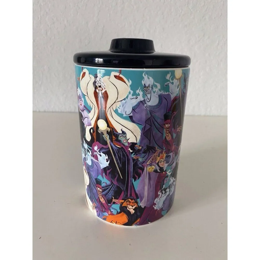 Disney Villains‎ Ceramic Cookie Jar Canister Halloween Maleficent Cruella Scar